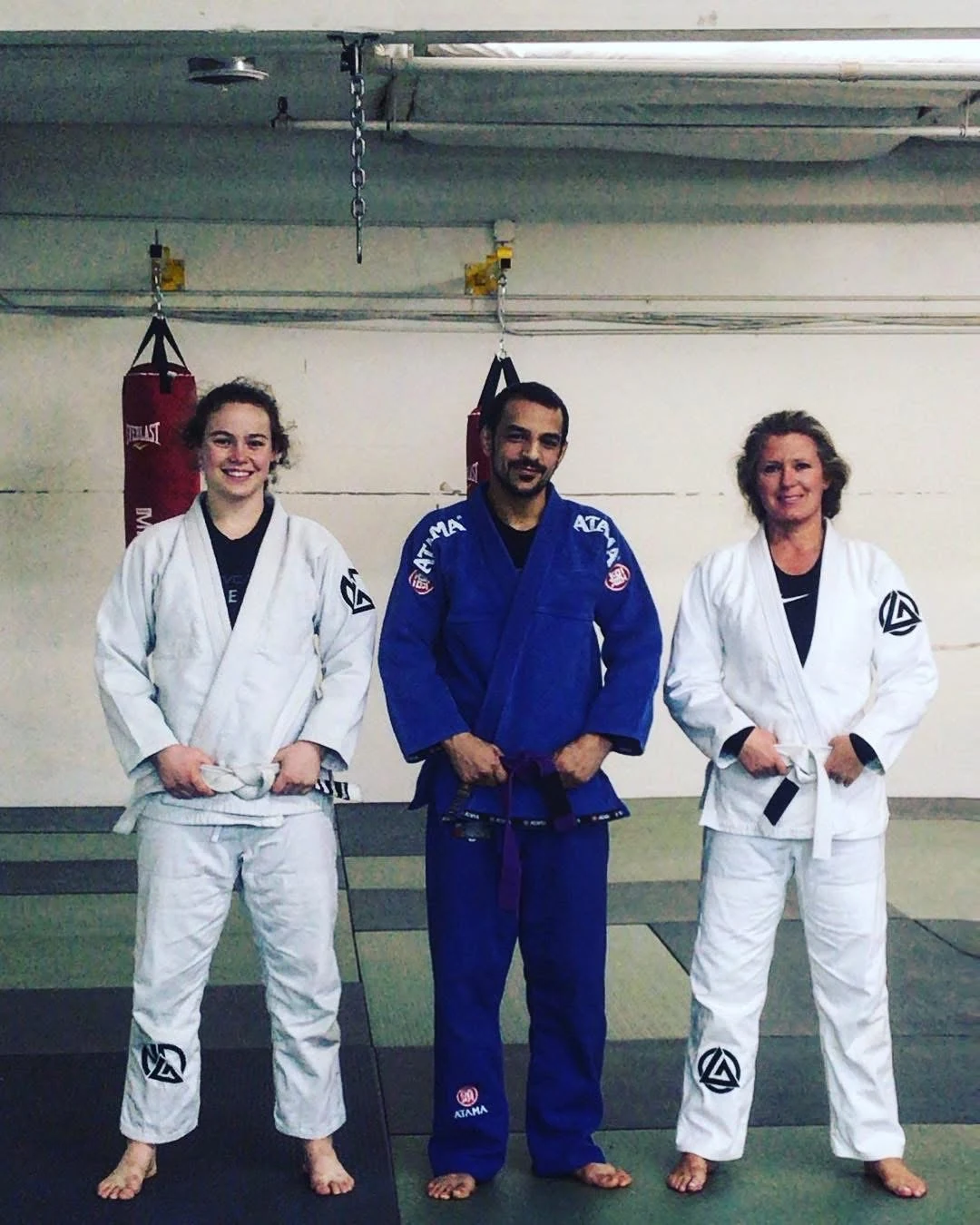 Libby Mays with Brazilian Jiu-Jitsu training partners