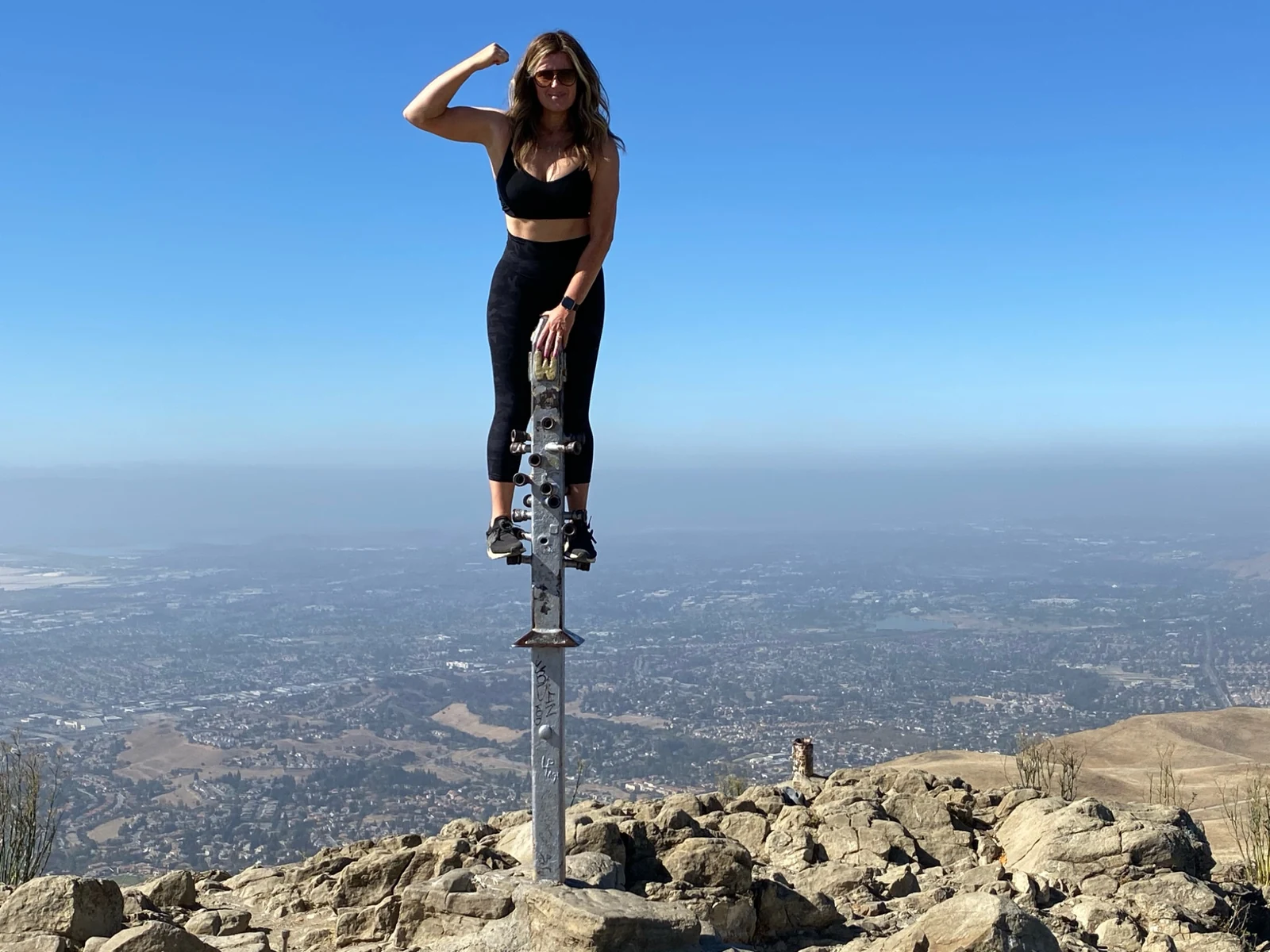 Libby Mays at a mountain summit