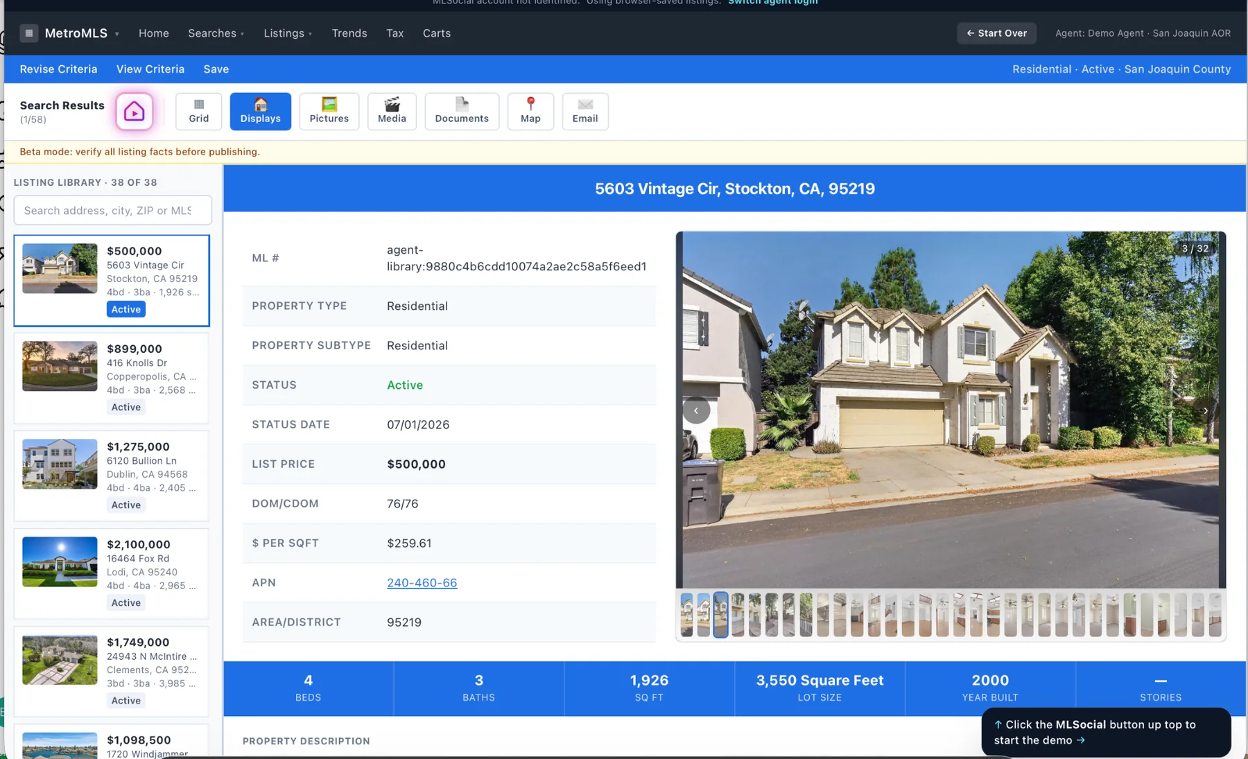 MLS workflow