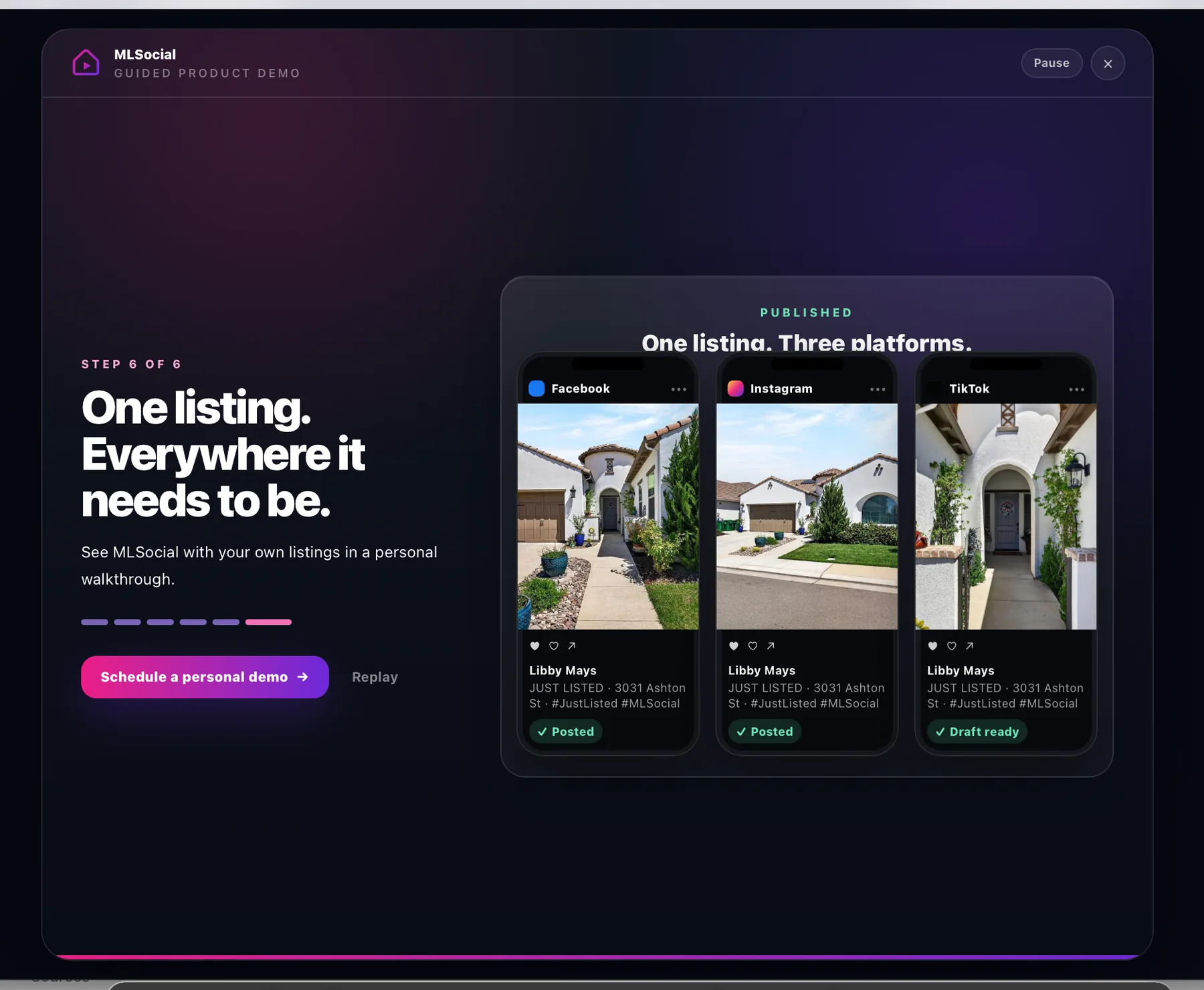 MLSocial publishing view