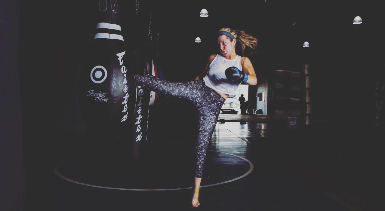 Libby Mays training in combat sports